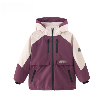 芝麻街儿童户外冲锋衣中大童亲子款加厚连帽夹棉外套三合一外套