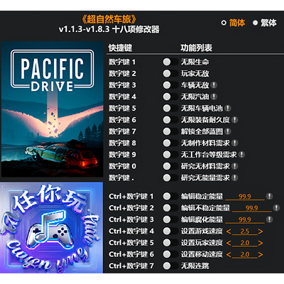 超自然车旅Steam正版修改器
