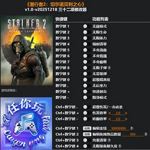 《潜行者2:切尔诺贝利之心》修改器 Steam科技辅助工具不含游戏