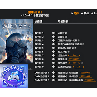 Steam正版 修改器 专用电脑科技辅助工具不含游戏 僚机计划
