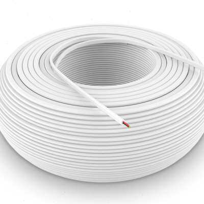 盛世长缨两2芯电话线工程多股圆扁通信话缆RJ11二芯100米50米卷盘