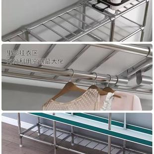 收纳衣橱出租房屋经济型全钢架加粗加厚m 简易布衣柜家用卧室组装