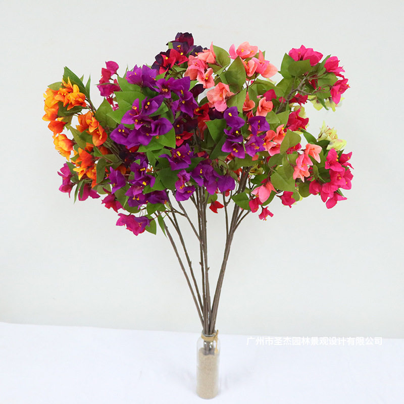仿真三角梅树枝单支绢布PE杆婚庆花瓶摆件客厅插花装饰用品假花,家居饰品,仿真花/假花,淘宝优惠券,粉丝福利购,淘宝优惠卷