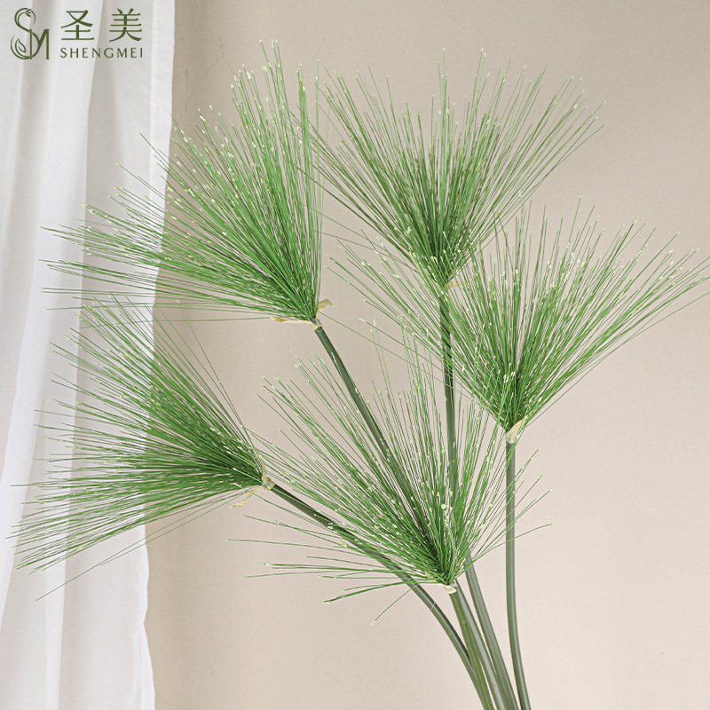 仿真40寸伞沙草欧式家居田园装饰搭配插花造景绿植摄影道具光影