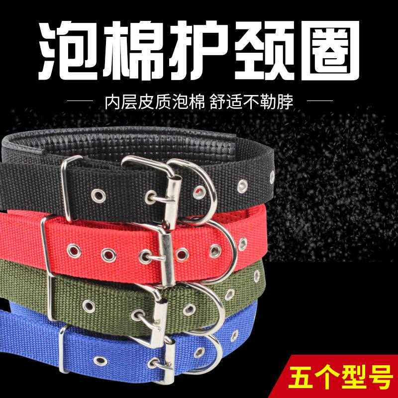 不勒狗宠物项圈软皮内衬丙纶宠物泡棉项圈个尺寸