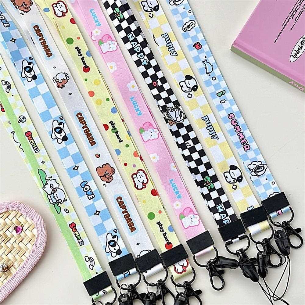 卡通可爱少女心挂脖挂绳风创意手机壳防摔绳工牌卡套小挂件潮