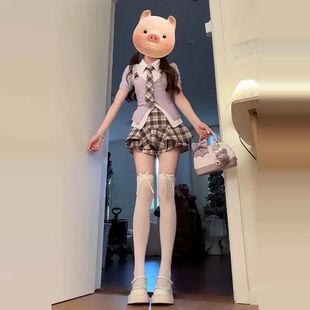 夏季 裙子 女装 甜酷学院风jk制服连衣裙多巴胺穿搭初恋清纯奶甜套装