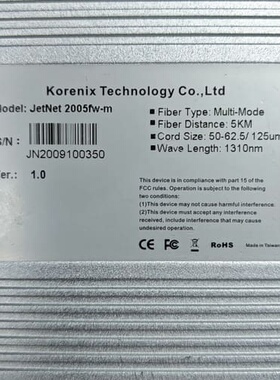 Korenix JetNet 2005fw-m工业交换机(议价)