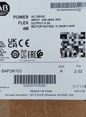 22F-B4P2N103 罗克韦尔AB 变频器  议价