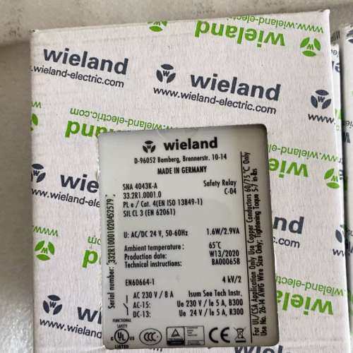 (议价）威琅Wieland安全继电器 SNA 4043K-A