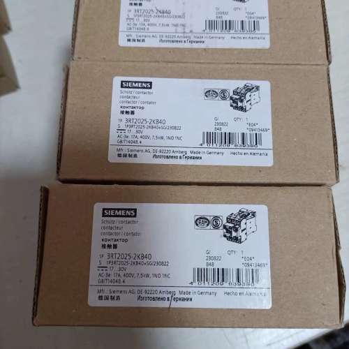 3RT2025-2KB40接触器议价