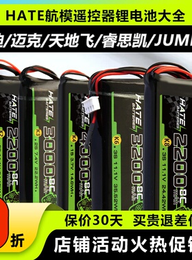 HATE航模控电遥控器电池乐迪AT9Spro1s2s3s控电迈克天地飞9锂电池