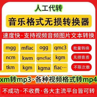 各种音乐视频mv人工代转mp3格式