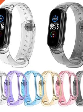 For Xiaomi 5 6 Smart Bracelet Wristband TPU Transparent Repl