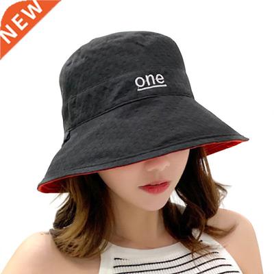 Cotton Double-sided letter Embroidery Fisherman hat for wome
