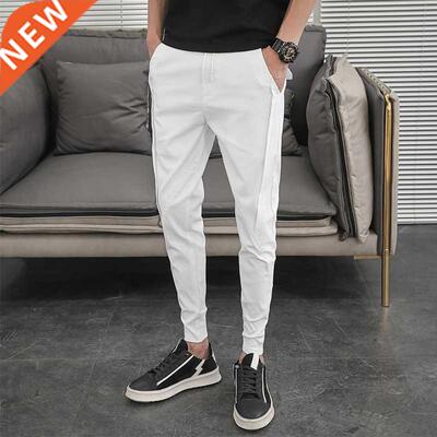 Korean Summer Pants Men Faion Design 2022 Slim Fit Men Har