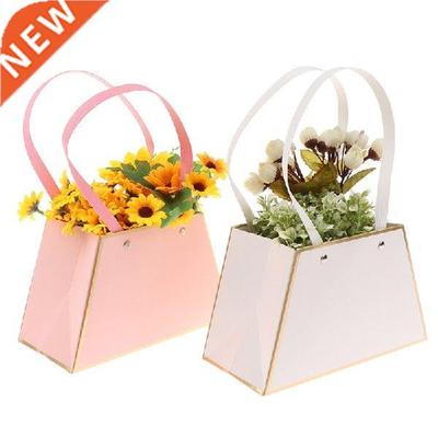 Portable Flower Wrapping Paper Bag Rose Packaging Box Gift