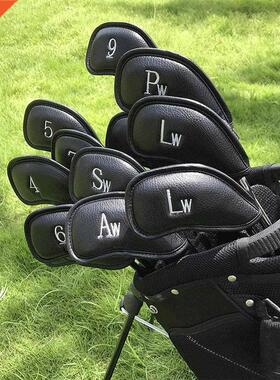 12Pcs/Set Portable PU Golf Club Iron Head Covers Protector G