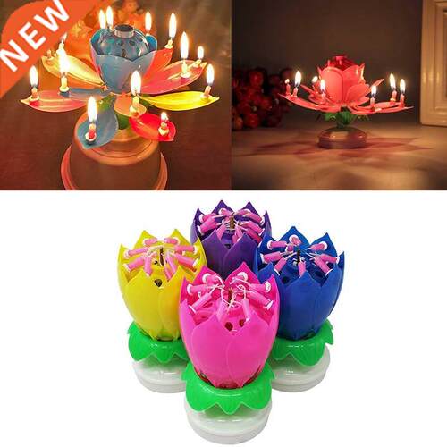 Birthday Cake Music Candles Lotus Flower Cake Decorating Too