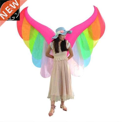 Halloween adult inflatable angel wings rainbow wing suit pro