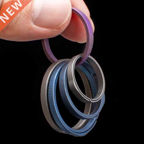 20mm/26mm/33mm Gray TC4 Titanium Alloy Key Ring EDC Outdoor