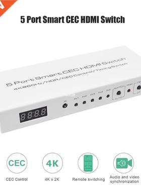 5 Port Smart CEC HDM Tmng Swtch 4K 600Hz 18 Gbps 5x1 HDR