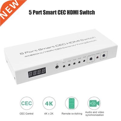 5 Port Smart CEC HDM Tmng Swtch 4K 600Hz 18 Gbps 5x1 HDR