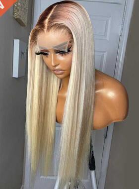 Ombre 61 Human Hair Wigs for Women Straight Colored Lace Fr