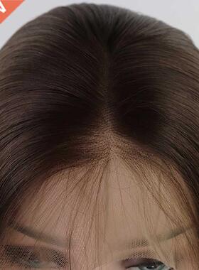 Bombshell Dark Brown Straight Synthetic Hair Lace Front Wig