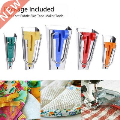 5pcs/set Fabric Bias Tape Maker Tools Fast Coordinated