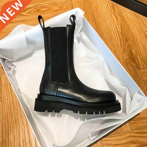 New Luxury Chelsea Boots Women Ankle Boots Chunky Winter Sho