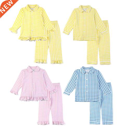 Wholesale Kids clothing 100% cotton plain red pajamas winter