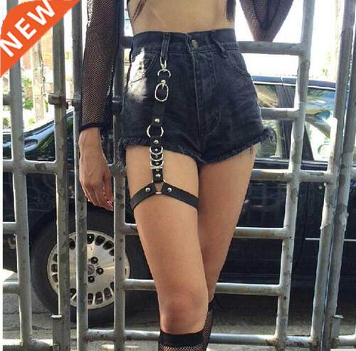 woman New Fashion Street Punk Rock Handcrafted Leather Garte