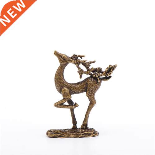 Solid Pure Brass Office Desktop Small Ornaments Sika Deer