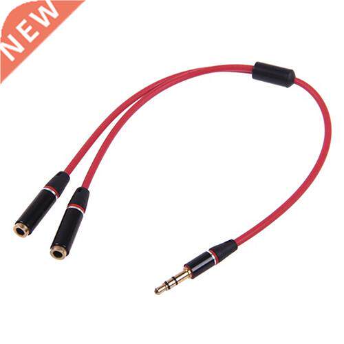 3.5mm Hedphone udio Mle to 2 Femle Y Splitter Cble dp