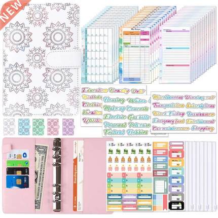 A6 Budget Organizer Binder Cash Envelope System Loose Leaf