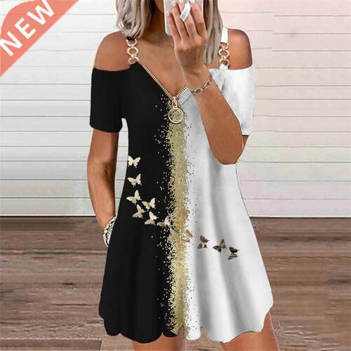Butterflies 3D Print Elegant Fashion Dress Women's Clothing