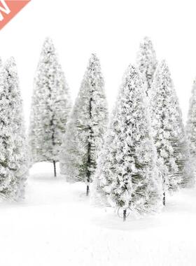 10Pcs 00 Scale White Model ree Scenery Railroad Layout Lands