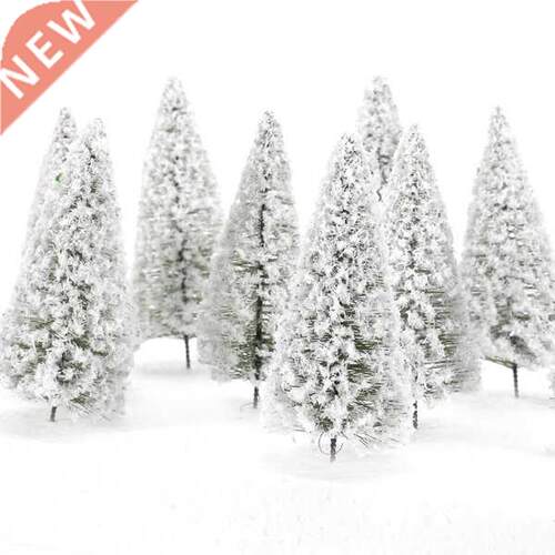 10Pcs 00 Scale White Model ree Scenery Railroad Layout Lands