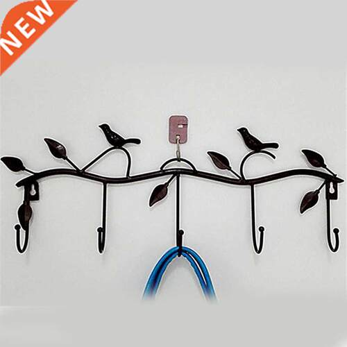 Birds Metal Wall Coat Rack and Hat Rack Multi-Function Mount
