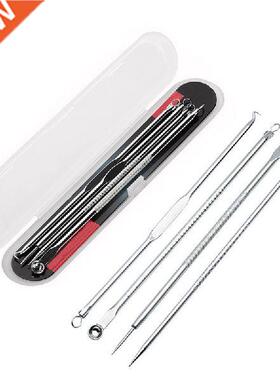 4Pc/Set Stainless Steel Blackhead Removal Kit Acne Blemish