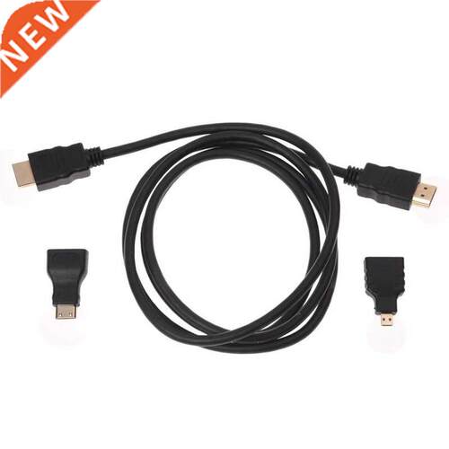 3 in 1 HD HDMI to HDMI Cable + Micro HDMI Adaptor+ Mini HDMI
