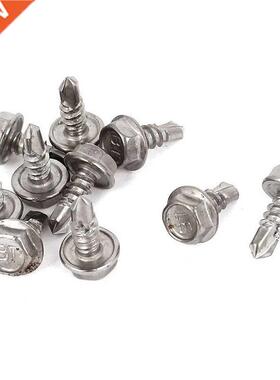 M4.8x13mm Hex Head Self Drilling Roofing Screws 10 Pcs