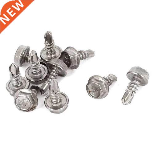 M4.8x13mm Hex Head Self Drilling Roofing Screws 10 Pcs