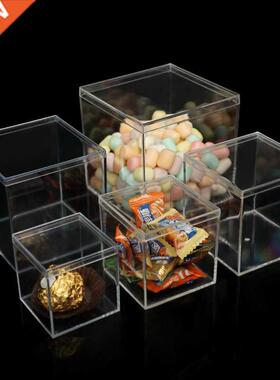 Square Transparent Plastic Storage Box Collection Display Je