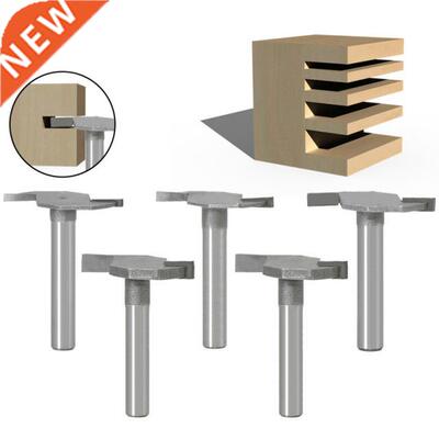 5PC 6MM Shank 1/4 Shank T Type Slotting Cutter Router Bits f