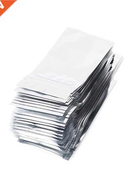 50 Pcs 7x13cm Silver Aluminum Foil Mylar Recloeable Ziplock
