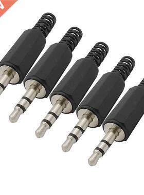 5Pcs 3.5mm Male Plug Stereo Solder Type DIY Audio Jack Repla