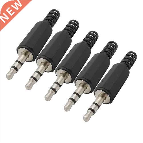 5Pcs 3.5mm Male Plug Stereo Solder Type DIY Audio Jack Repla