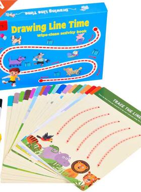 Children's Pen Control Training Card Color Black and White